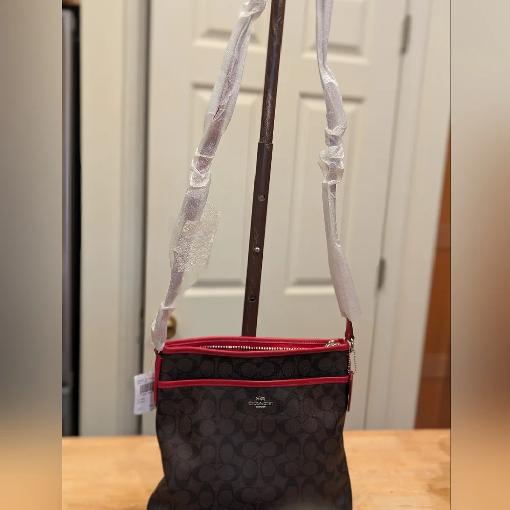 Coach File Crossbody in Signature Canvas NWT